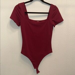 NWT Aritzia Red Square Neck Bodysuit